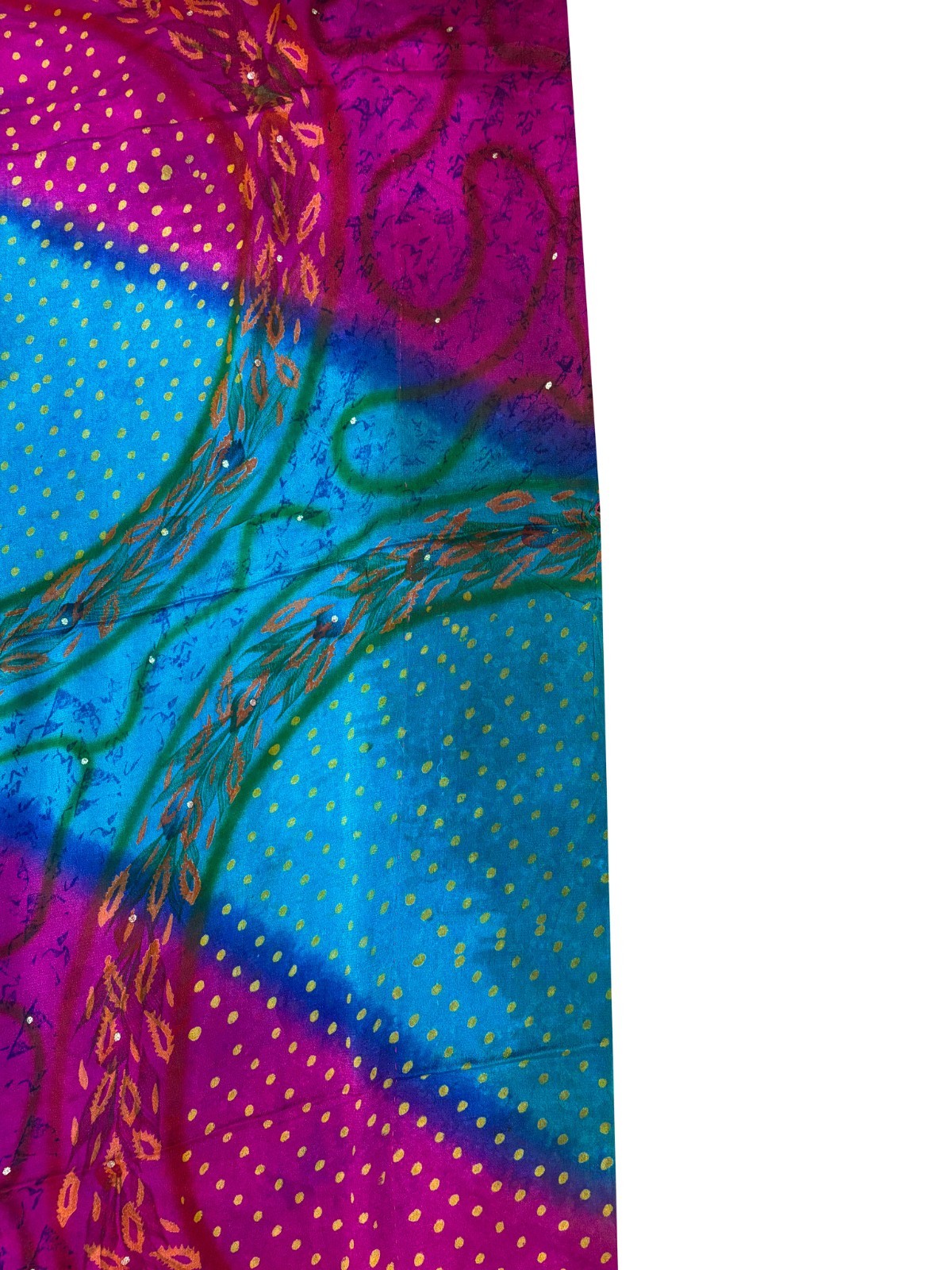 Vintage Chiffon Silk Saree, Lightweight Fabric for DIY & Sewing CS1213