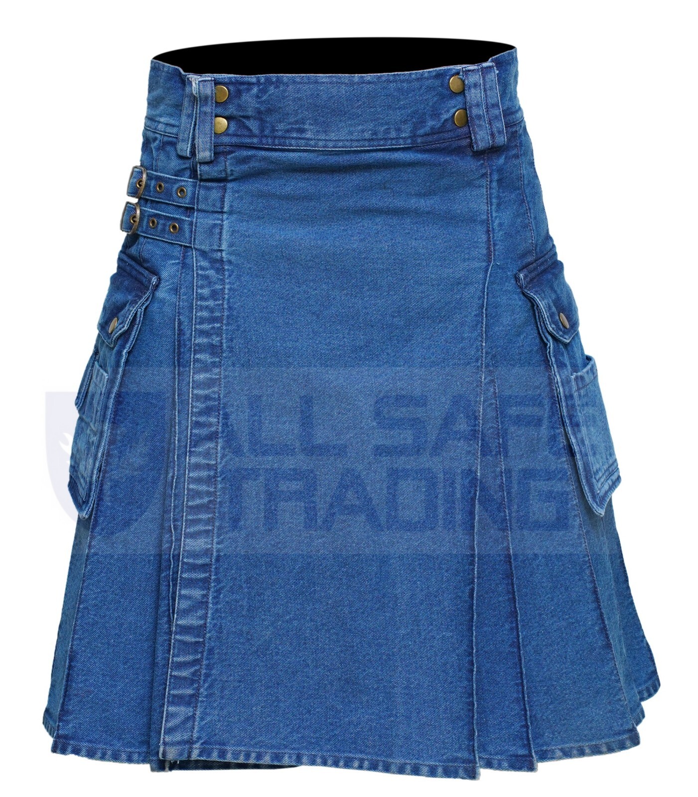 Men’s Deluxe Utility Denim Kilt, Modern Kilt, Men’s Kilt, Utility Kilt