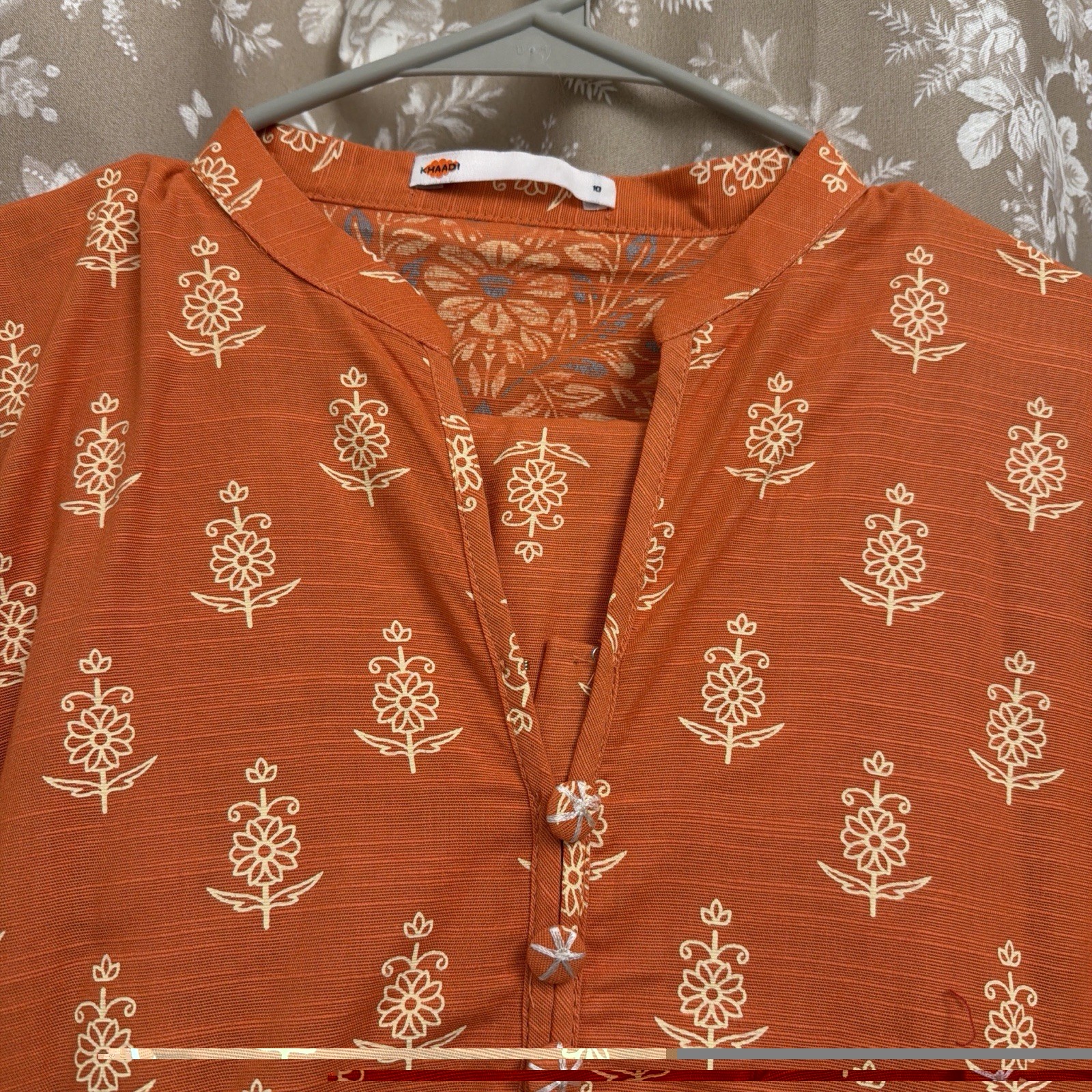 Khaadi Orange and White Co-Ord Set