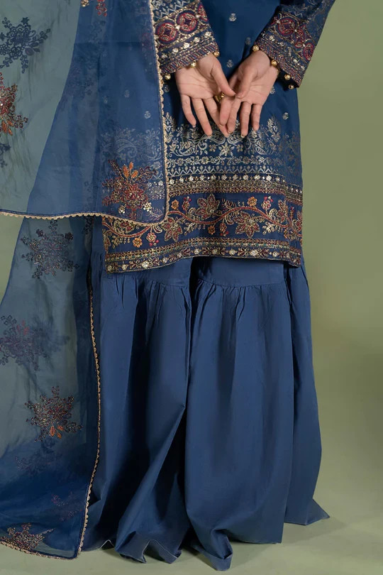 Maria B 3 Pc Embroidered Jacquard Broshia Suit Women’s Unstitched Dress