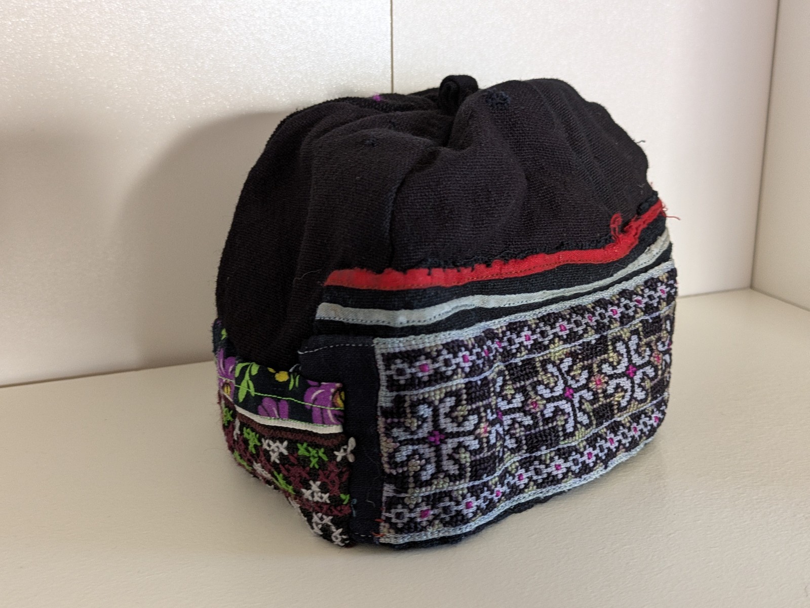 Lot of 4 Sapa Vietnam Ethnic Hats Hmong Red Dao | 1 Adult Size + 3 Youth/Small