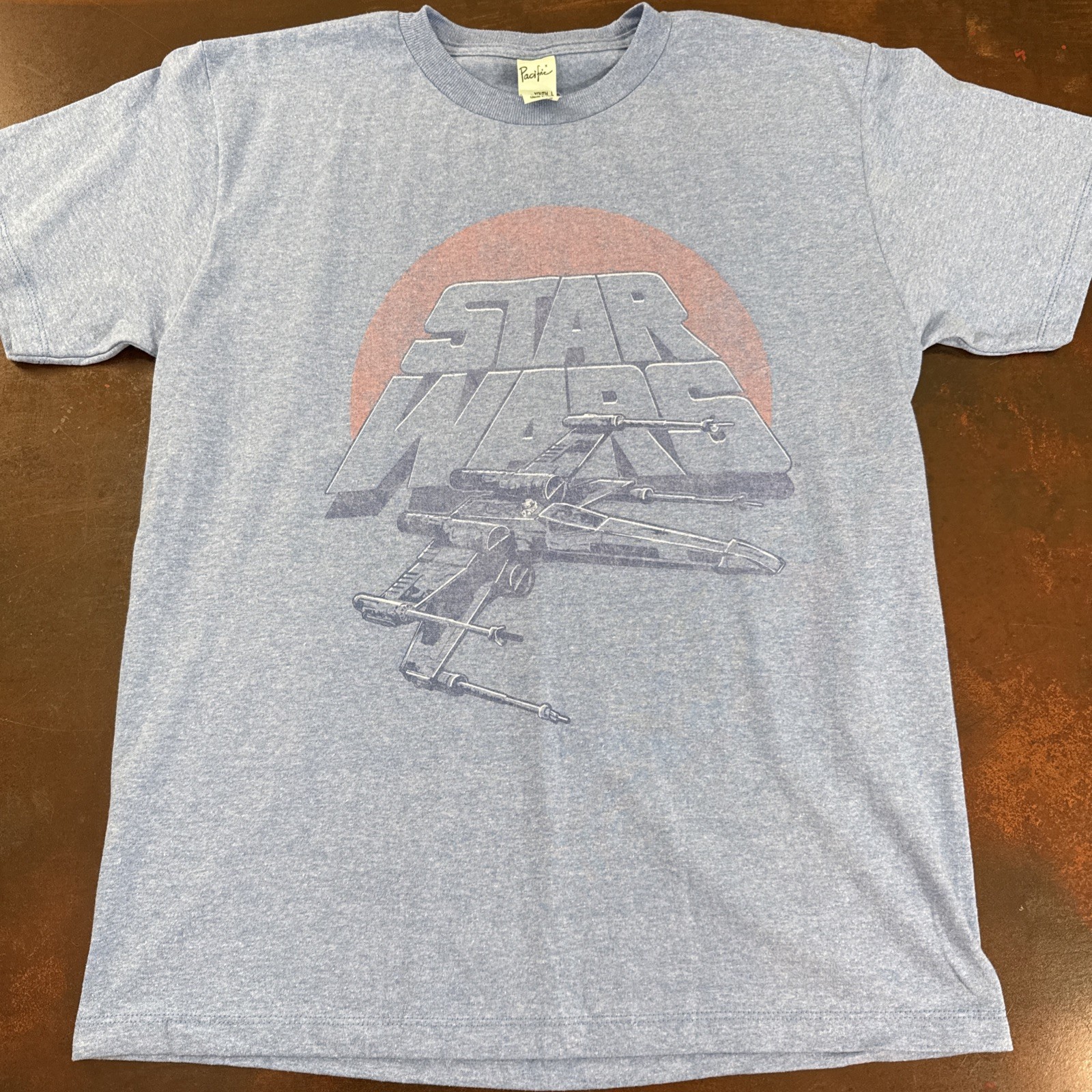Star Wars Youth Graphic Print Pacific Blue Youth Small Tshirt tee school casual