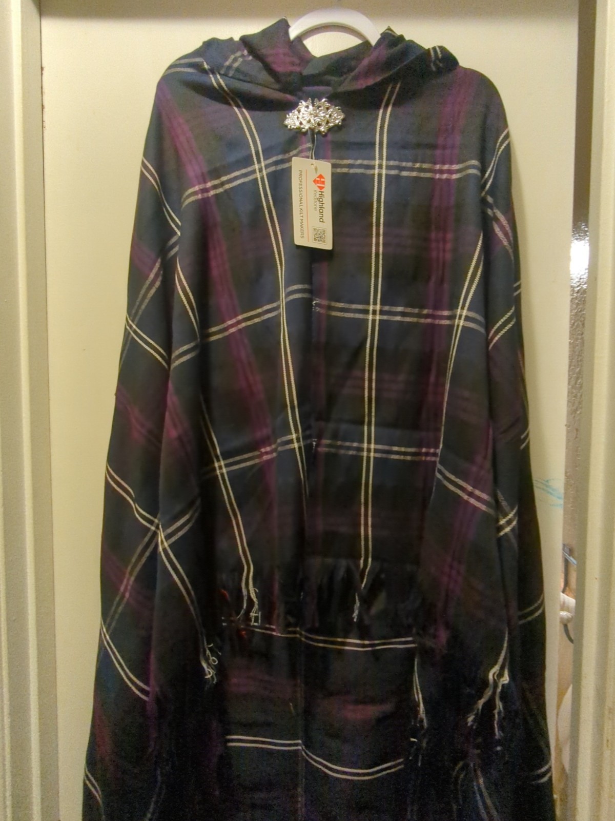 Scottish Tartan Cloak Purple