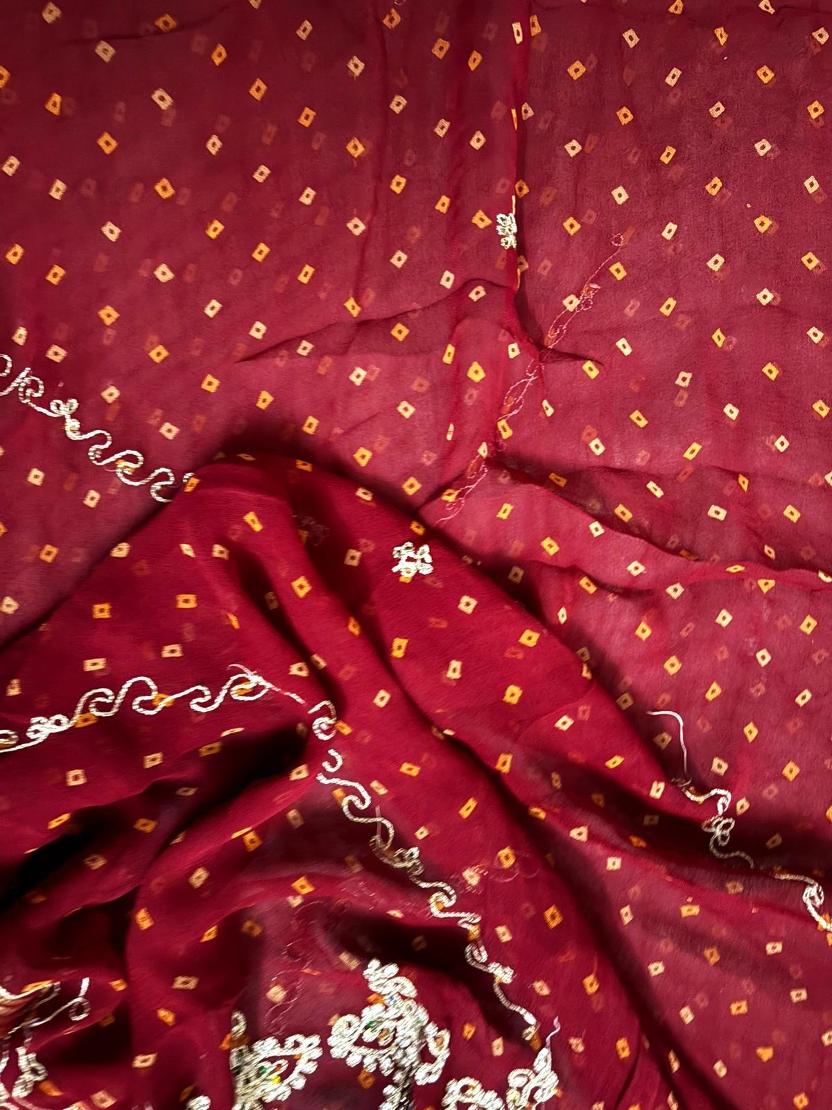 Indian Vintage Printed Saree Bridal Dress Women Wrap Used Sari Crafted Fabric 5Y