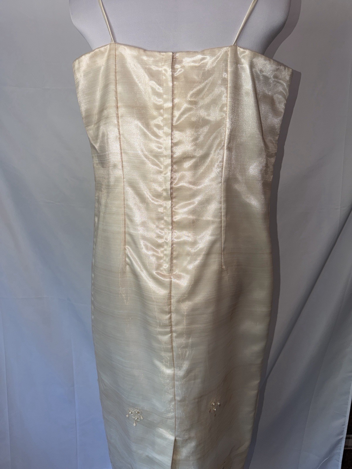 Vintage Filipiniana Cream Embroidered Dress