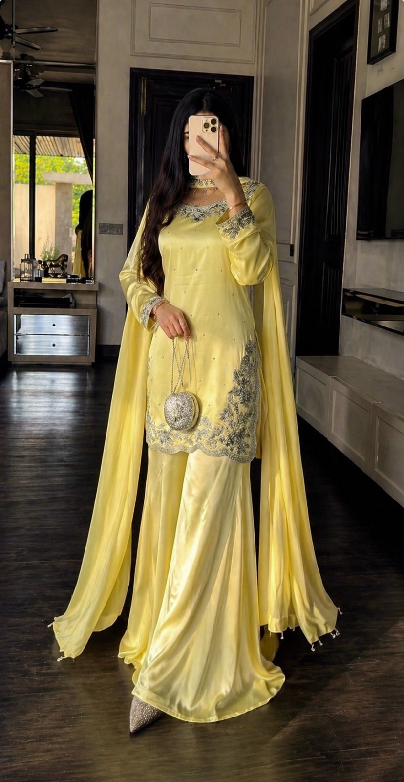 Salwar Kameez Pakistani Indian Wedding Party Wear Dress Bollywood Palazzo Suit L