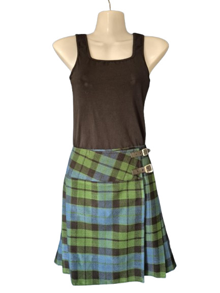 KILT – Ladies Acrylic Wool “Mackay Ancient”, 2 leather strap, Size 36″ Size 16