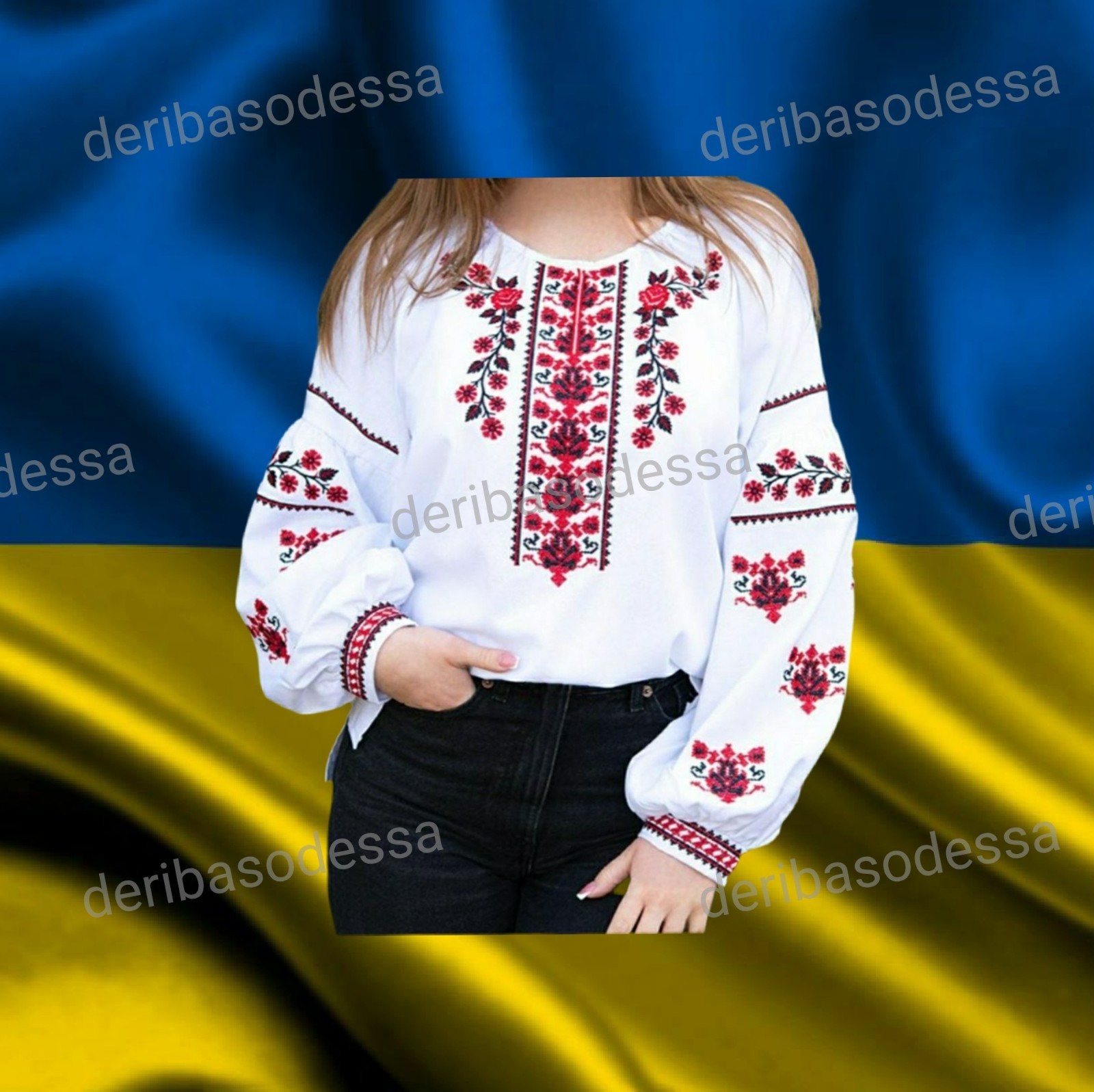 Traditional Ukrainian embroidered blouse Vyshyvanka 2XS,XS,S,M,L,XL,2XL,3XL,4XL