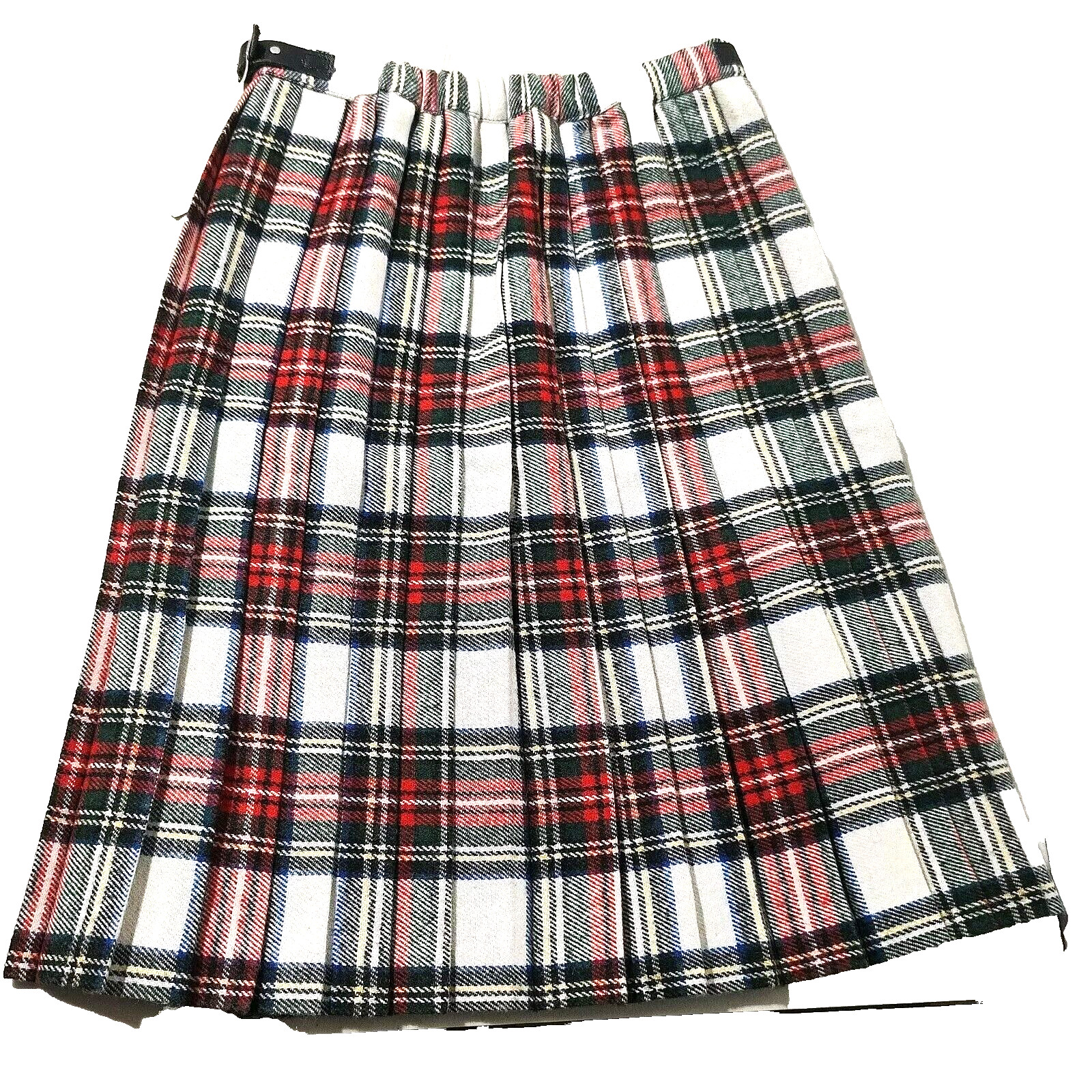 VTG Blarney Woolen Mills Ireland Youth Wrap Kilt Wool Size 30 Stewart Plaid NWT