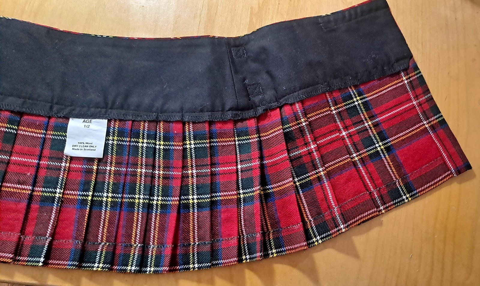 Royal Stewart Tartan Kilt for Kids Toddler Size 1-2 Made in Scotland NWOT