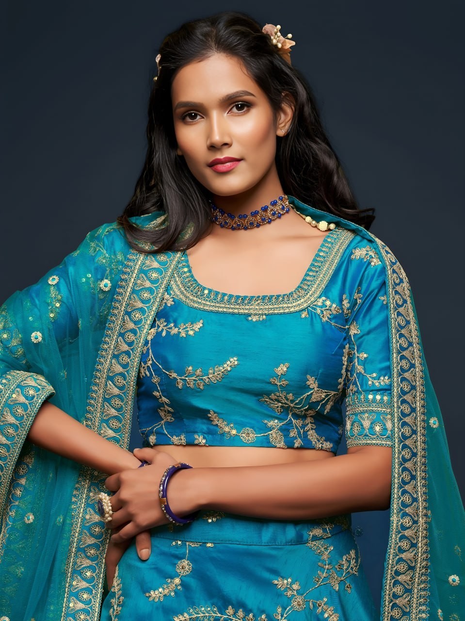 Royal Bridal Lehenga Choli Art Silk Designer Reception Outfit