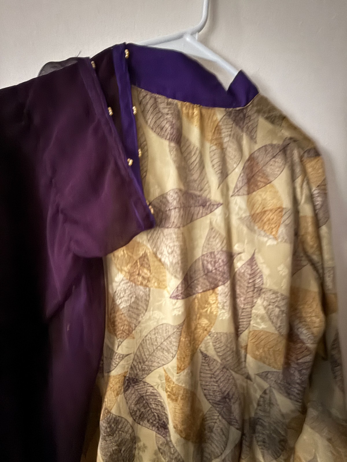 brandnew tailered xL 3 p sti silk blend lightbrown pri salwar kam & dup chiffon