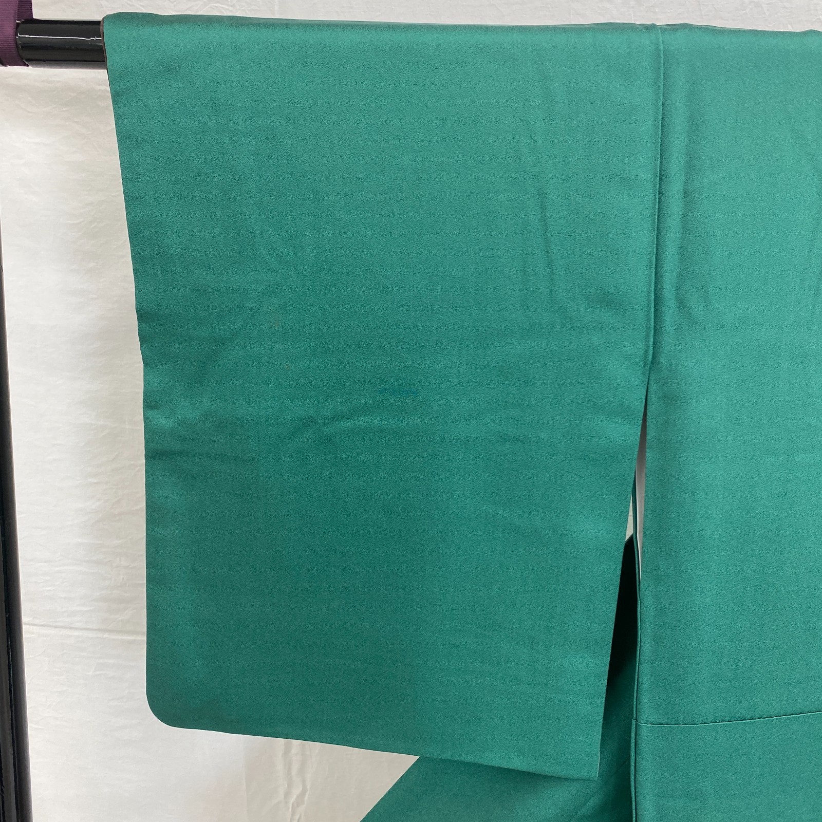 Japanese Vintage Kimono Polyester Green Homongi Traditional Authentic Length63in