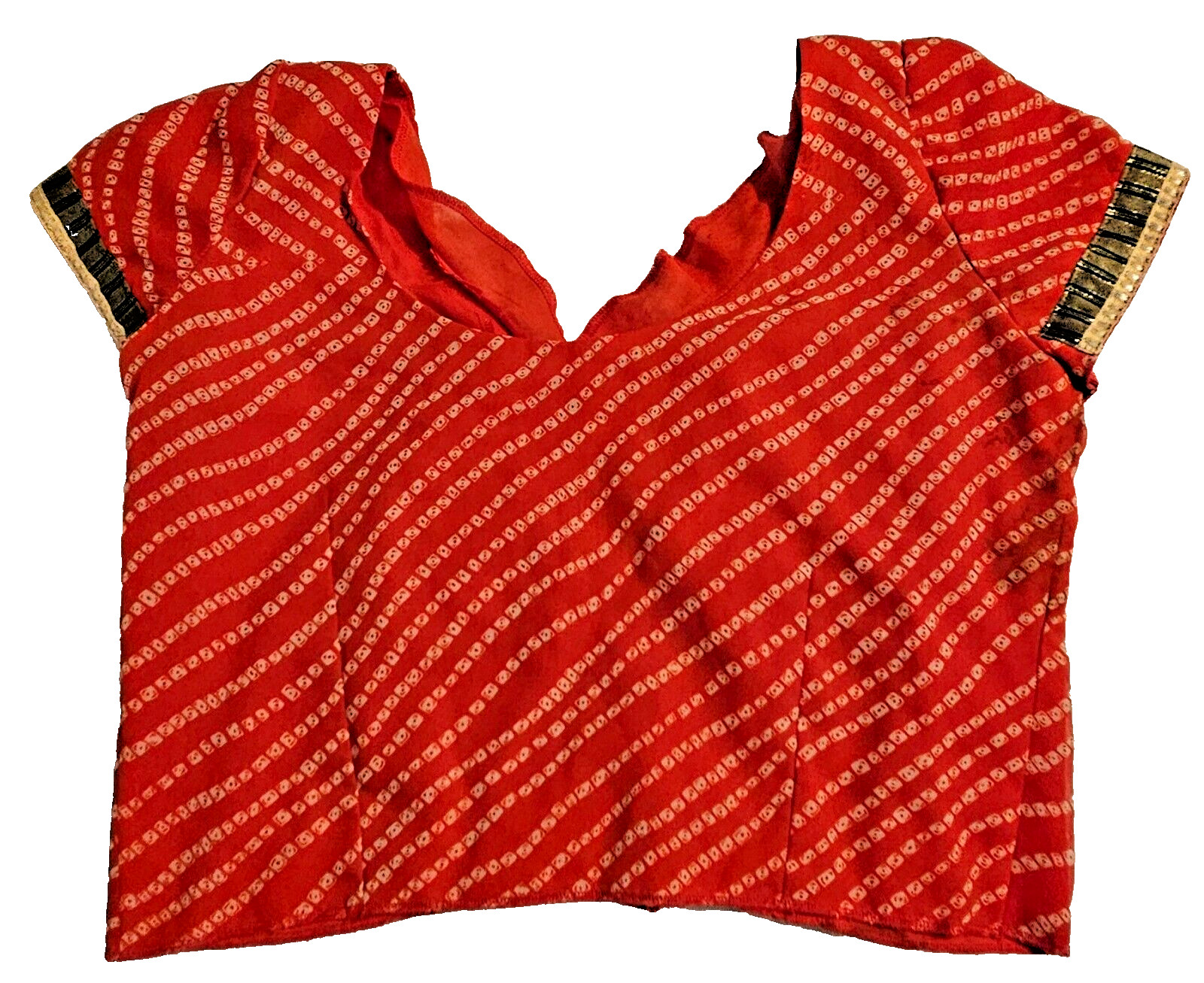 2 Piece Traditional WEDDING SAREE Hand Made Unbranded (see measurements)