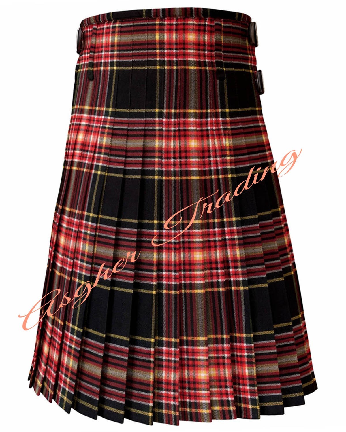 Men’s Handmade Traditional Firefighter Tartan 8 Yard kilt & Custom Size kilts