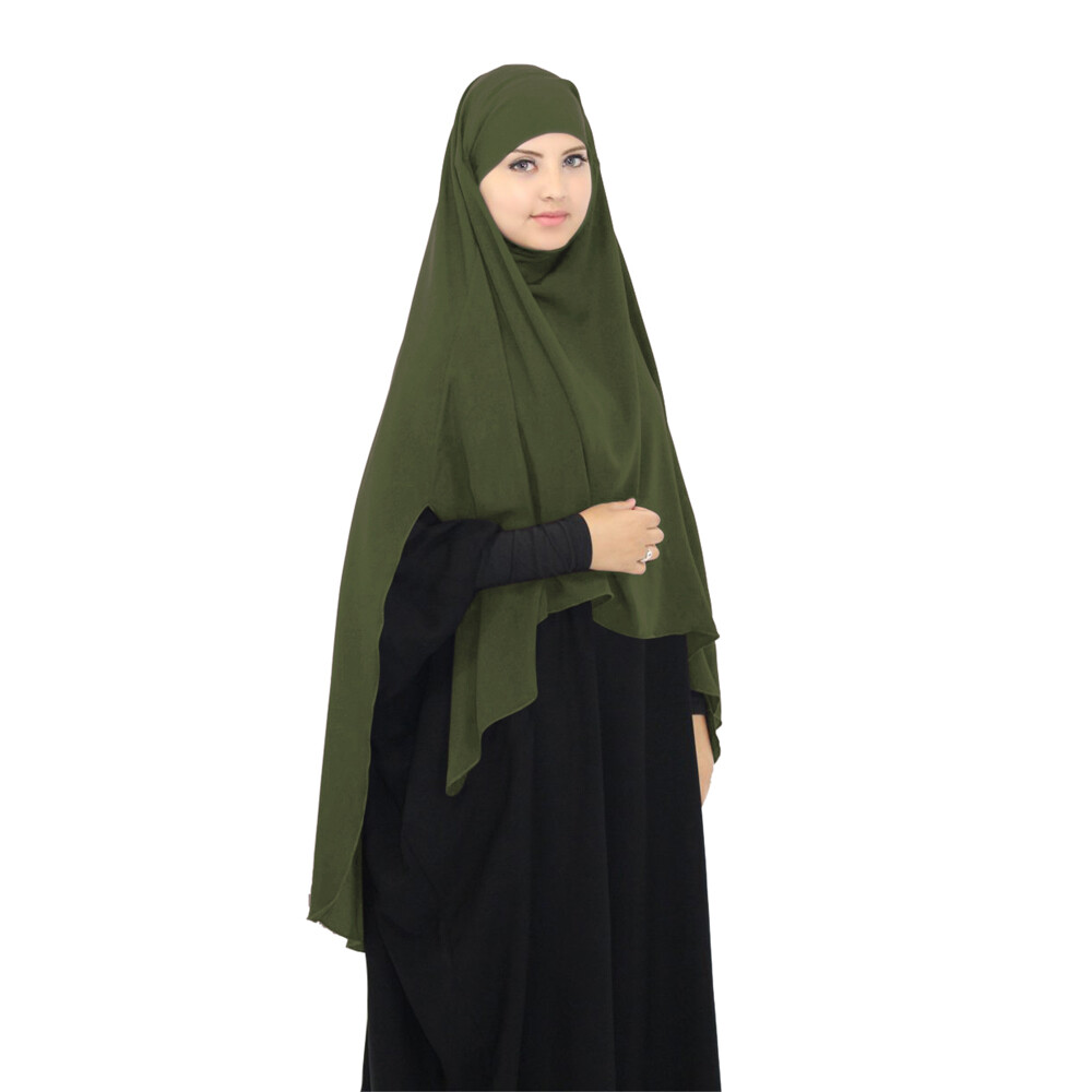 Muslim Large Hijab Overhead Women Prayer Scarf Ramadan Turban Wrap Shawl Niquab