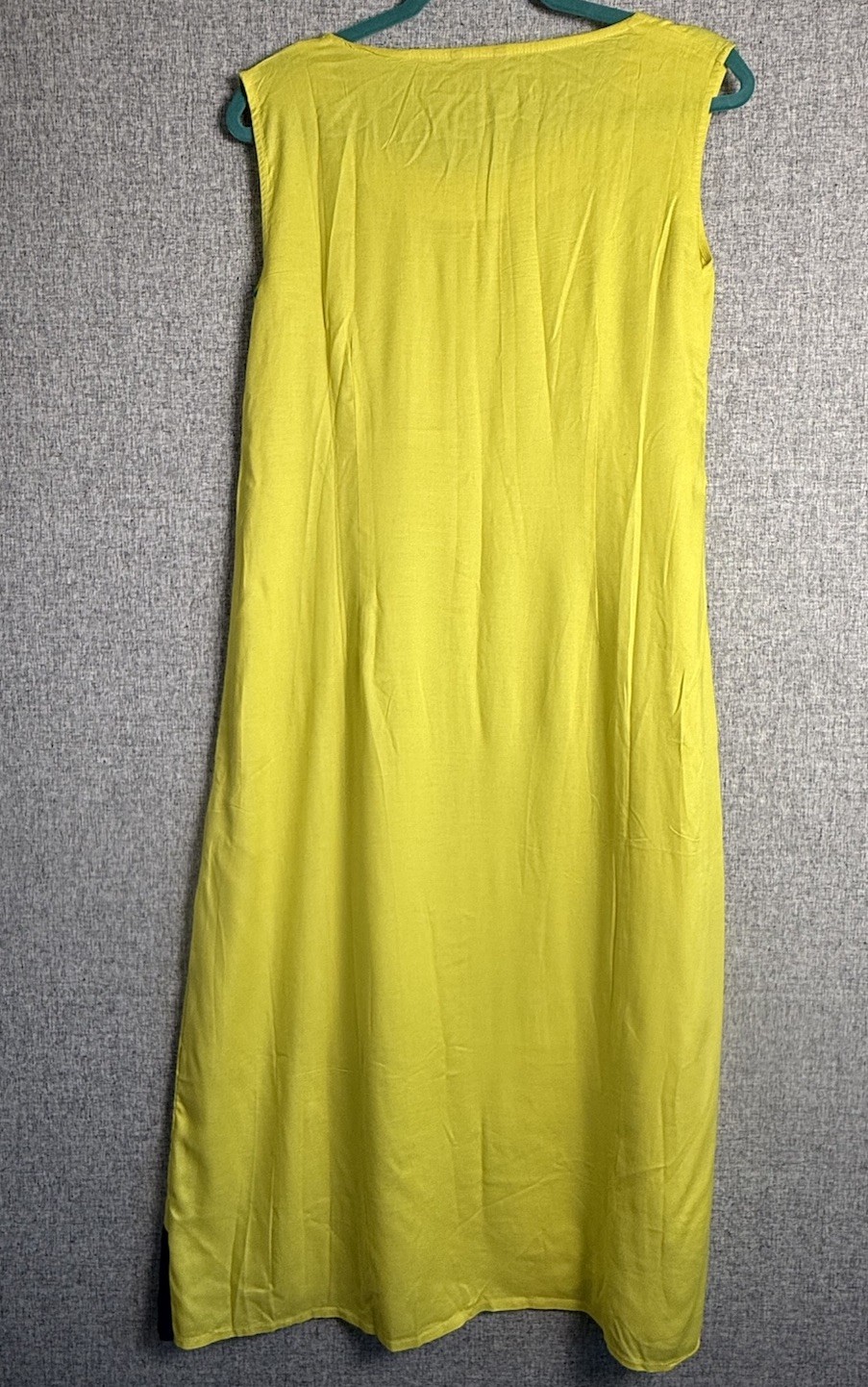 W Woman Maxi Dress Kurta Yellow Navy Blue Indian Sleeveless Tunic Designer M/L